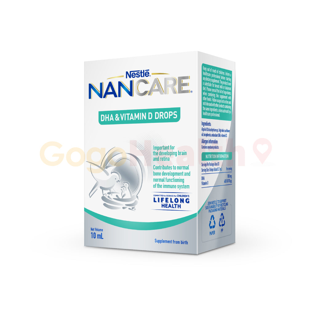 Nestlé® NANCARE® Milk Complete Nutrients Vitamin D & DHA Drops (10ml)