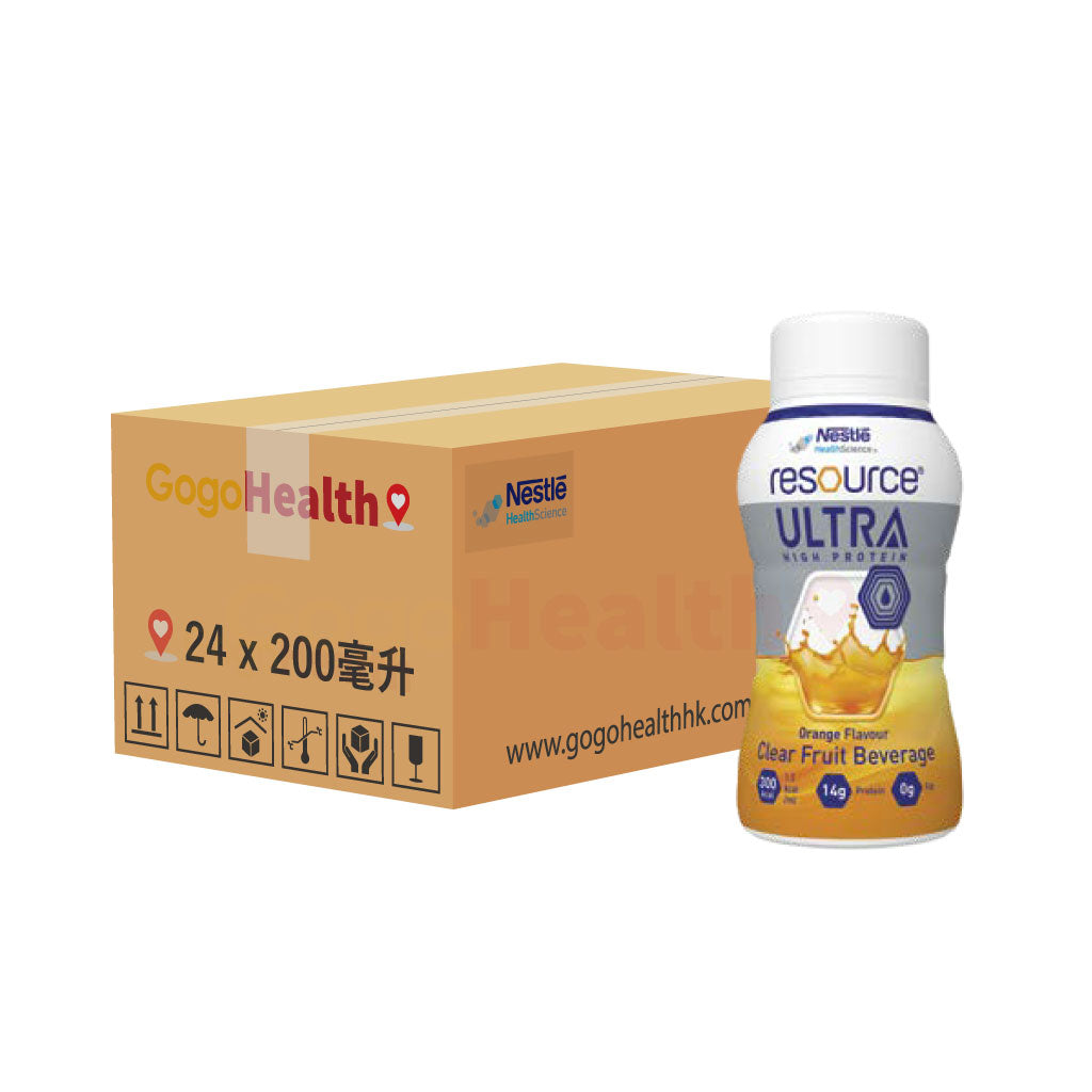 力源素® 果萃™ Resource® ULTRA 高蛋白果味飲品 (200毫升 x 24支) 橙味