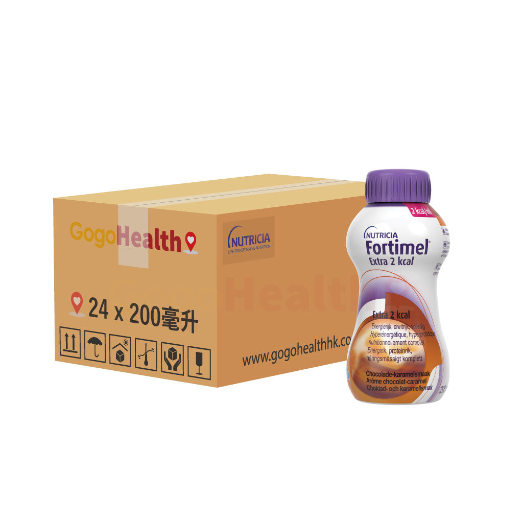 Fortimel Extra 2 kcal, a high-energy, high-protein nutritional supplement (200ml x 24 bottles)