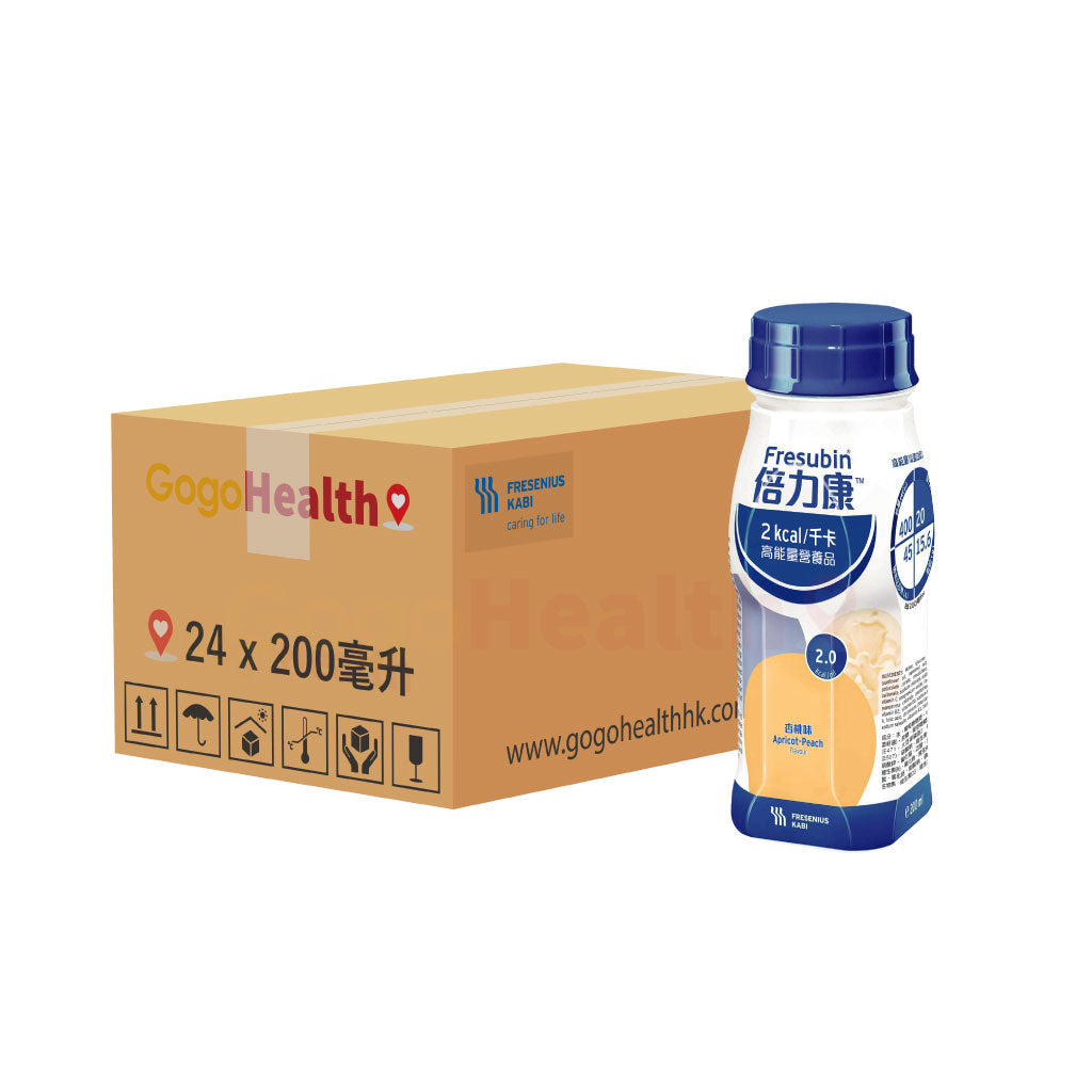 倍力康™ 2千卡 Fresubin® 2 kcal DRINK 高能量營養品 (200毫升 x 24支) 杏桃味