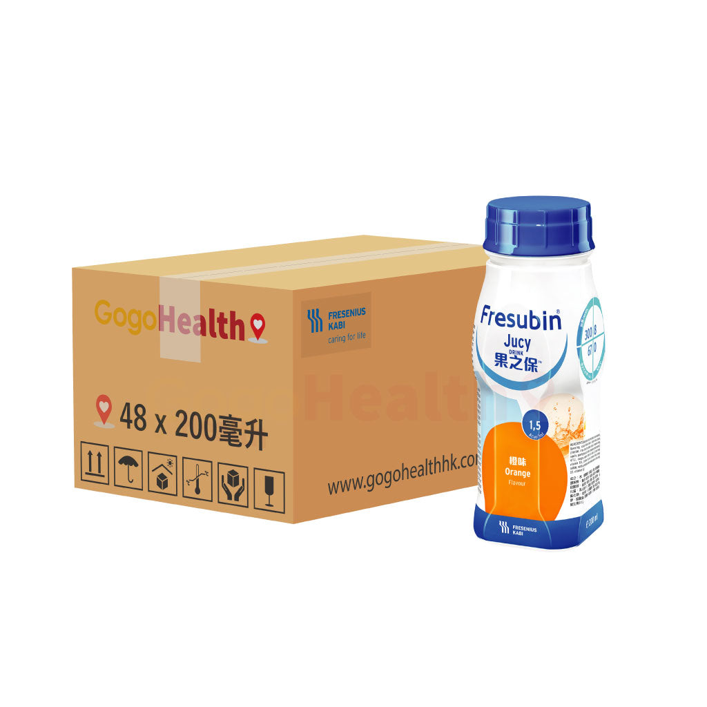 果之保™ Fresubin® Jucy DRINK 高能量果味營養品 (200毫升 x 48支) 橙味