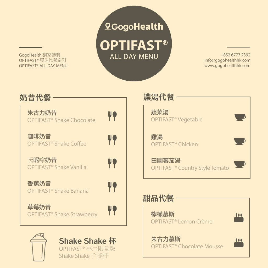 OPTIFAST® 瘦身代餐 All Day Menu 獨家優惠套餐
