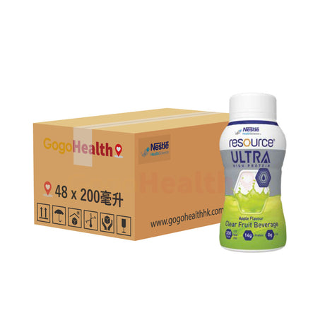 [孖裝] 力源素® 果萃™ Resource® ULTRA 高蛋白果味飲品 (200毫升 x 48支) 蘋果味