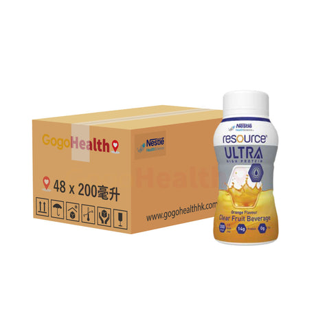 [孖裝] 力源素® 果萃™ Resource® ULTRA 高蛋白果味飲品 (200毫升 x 48支) 橙味